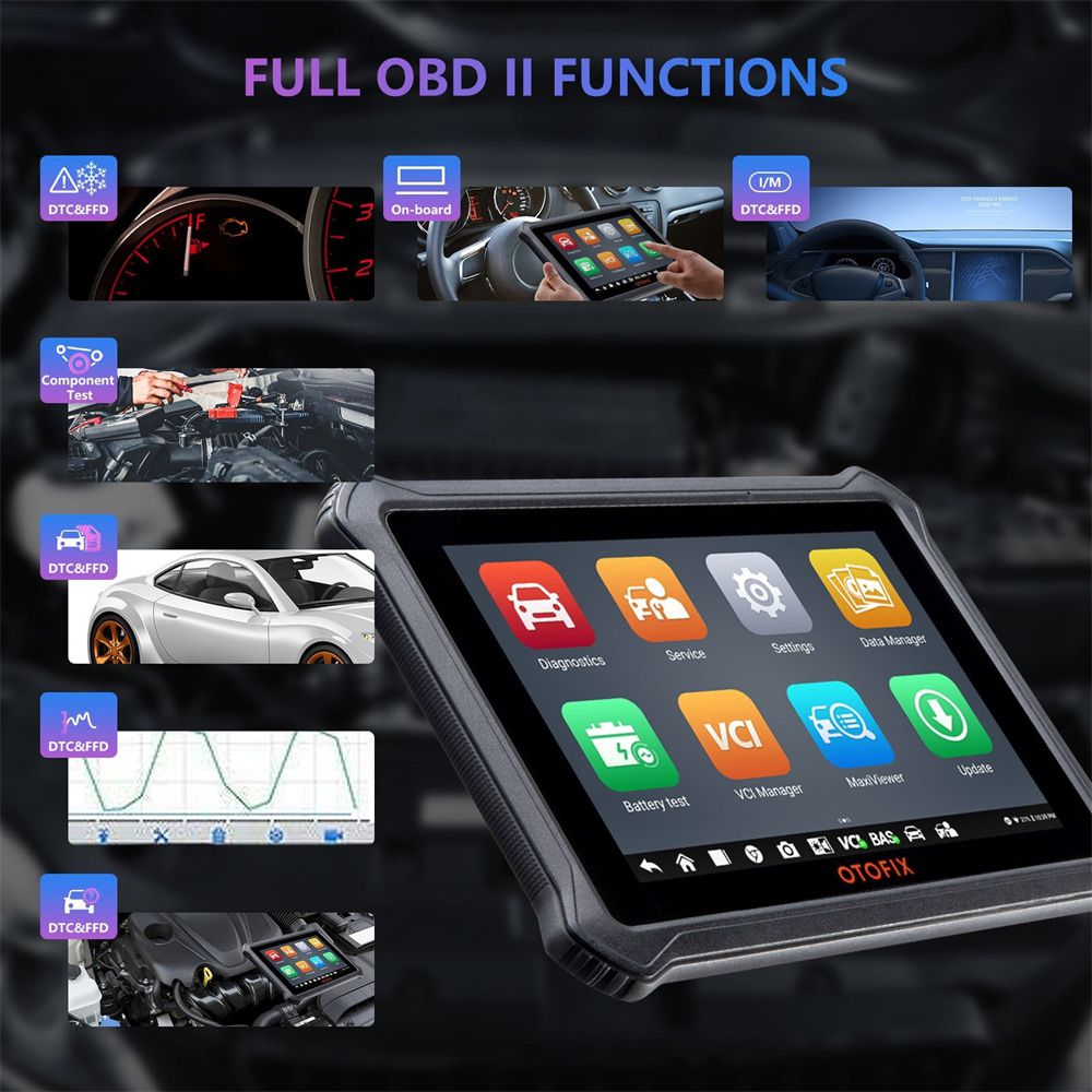 2024 OTOFIX D1 Bi-directional All System Diagnostic Tool OBD2 Tablet Automotive Scanner with 30+ Service Function DPF EPB BMS Oil Reset TPMS