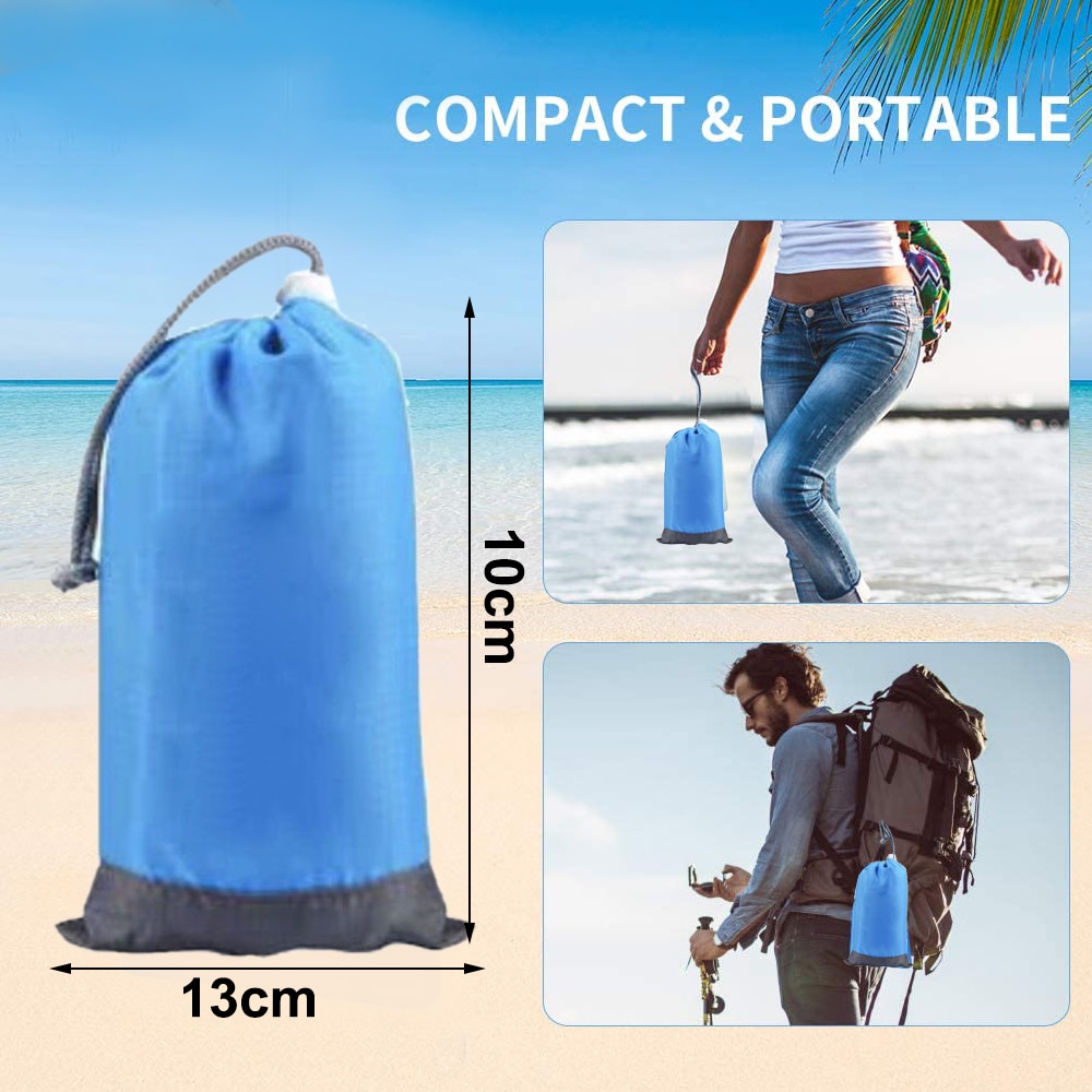 Outdoor camping waterproof beach mat portable foldable polyester pocket picnic mat moisture-proof mat camping equipment