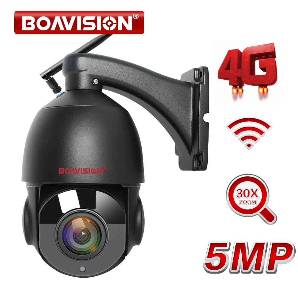 Outdoor IP Camera WIFI 5MP 4g Sim card  AI Auto Tracking 30X Zoom Wireless PTZ Speed Dome CCTV Camera Two Way Audio IR 80m Camhi