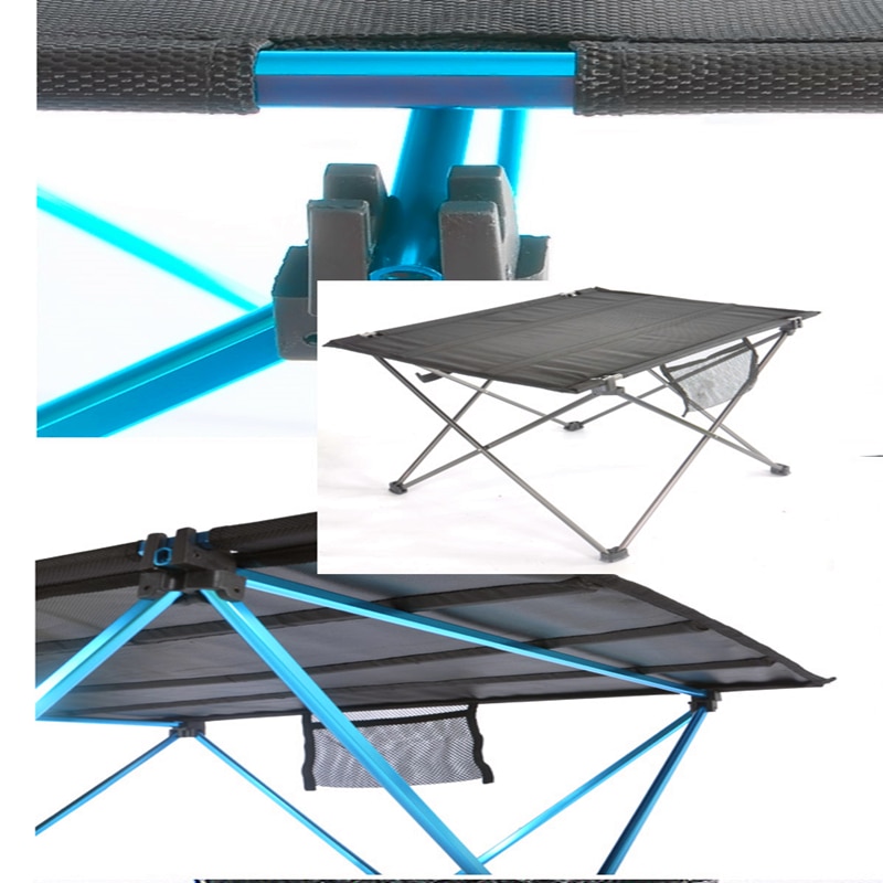 Aluminum Lightweight Table Fishing Picnic Beach Folding Table Outdoor Portable Backpacking Camping Roll-up Foldable Desk Compute