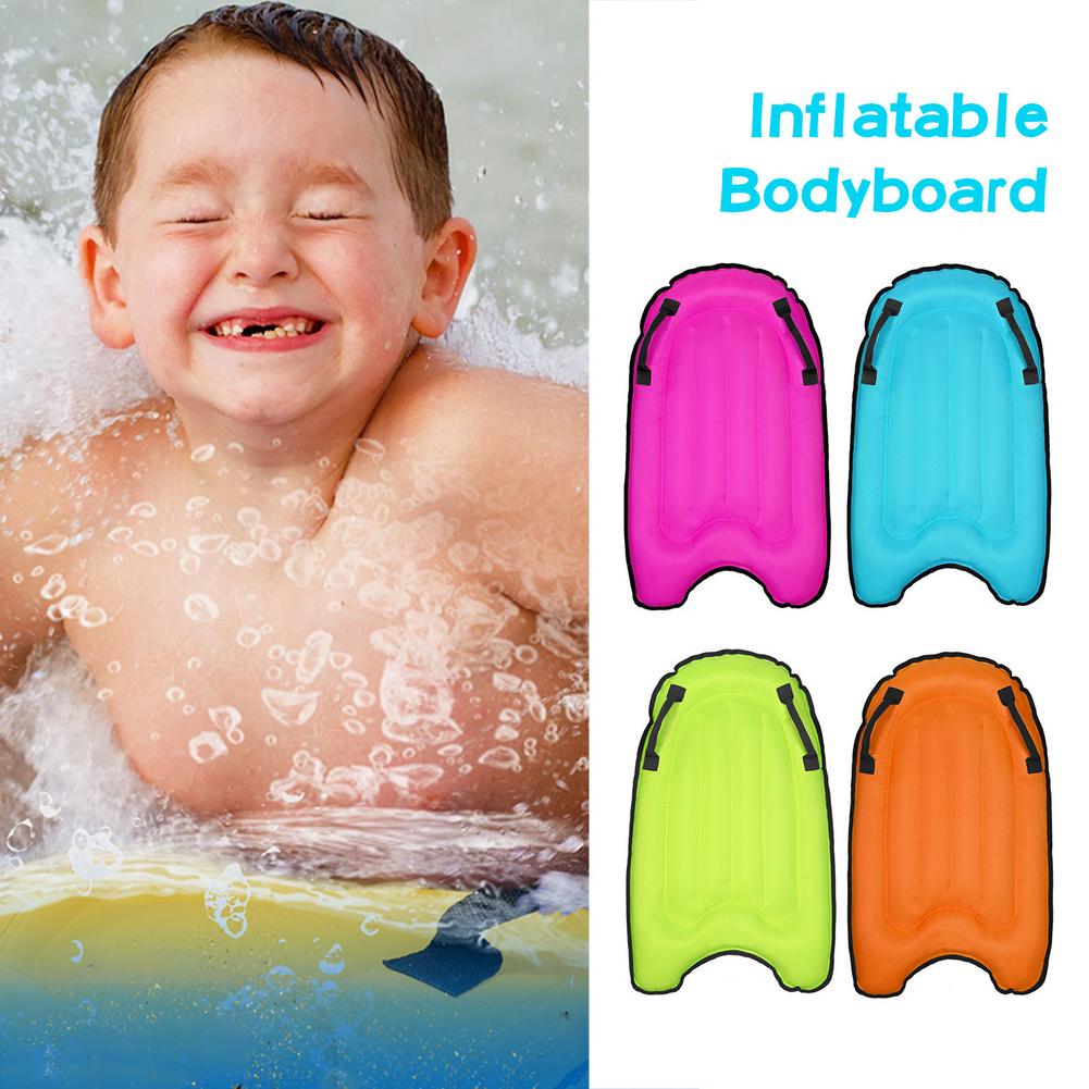 Children Portable InfIatable Bodyboard Handle Foldable Outdoor Swimming Pool Beach Surfboards Mini Surfboards Beginner Tranning