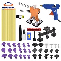 Paintless Dent Repair Tool Car Dent Temoval Tools with Bridge Puller,Glue Puller Tabs Removal Kits for Vehicle Car Auto