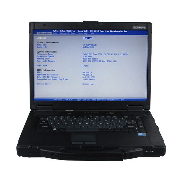 Second Hand Panasonic CF52 Laptop Used for PIWS2 Tester II PIWS2 for Porsche (No HDD included)