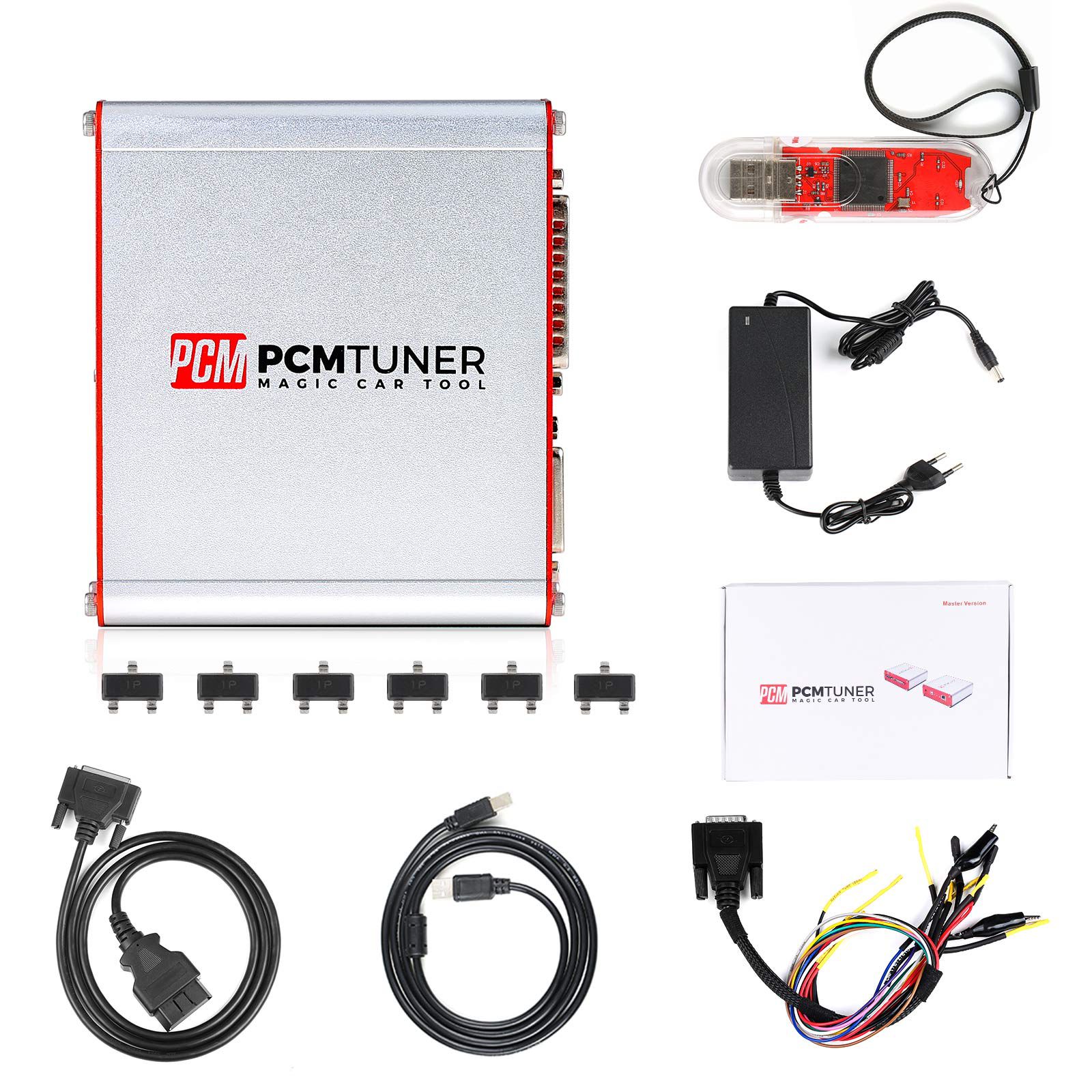 V1.27 PCMtuner ECU Programmer with 67 Modules Plus Kess V2 V5.017 SW V2.8 Red PCB Plus Ktag 7.020 V2.25 SW Red PCB EU Online Version