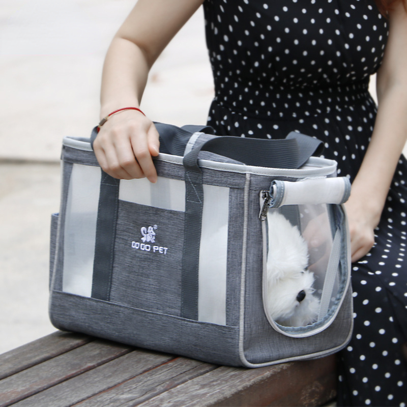 Breathable Pet Dog Cat Single Shoulder Bags Light Portable Four Sides AIRY Dog Handbag Durable Travel Puppy Bag Pet Supplies