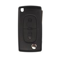 Remote Key Shell 2 Button (Without Battery Location) For Peugeot Flip 5pcs/lot