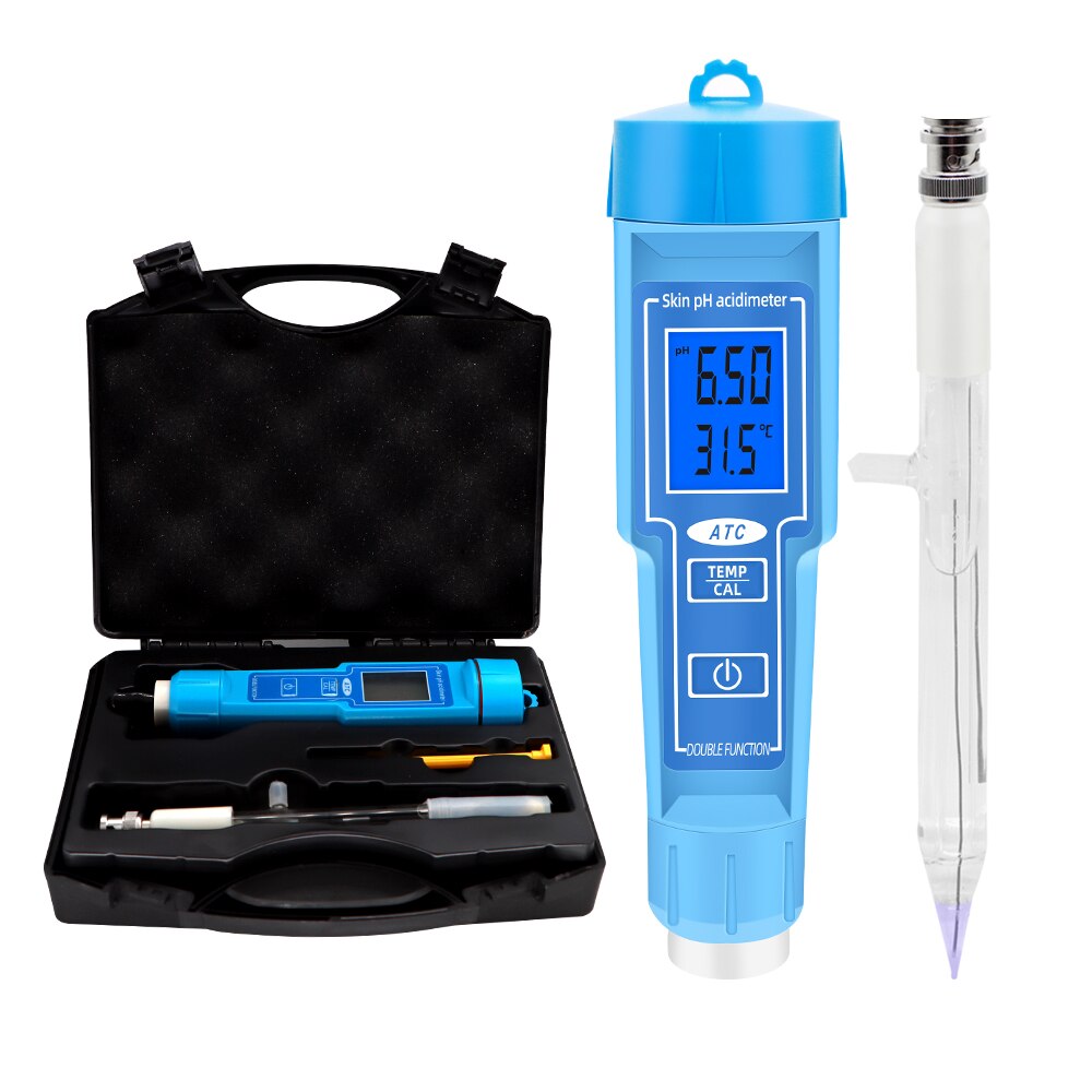 PH-61181 Digital PH Meter Acidimeter Analyzer Water Quality Tester Replaceable PH Probe for Soil Cheese Creams Meat Milk