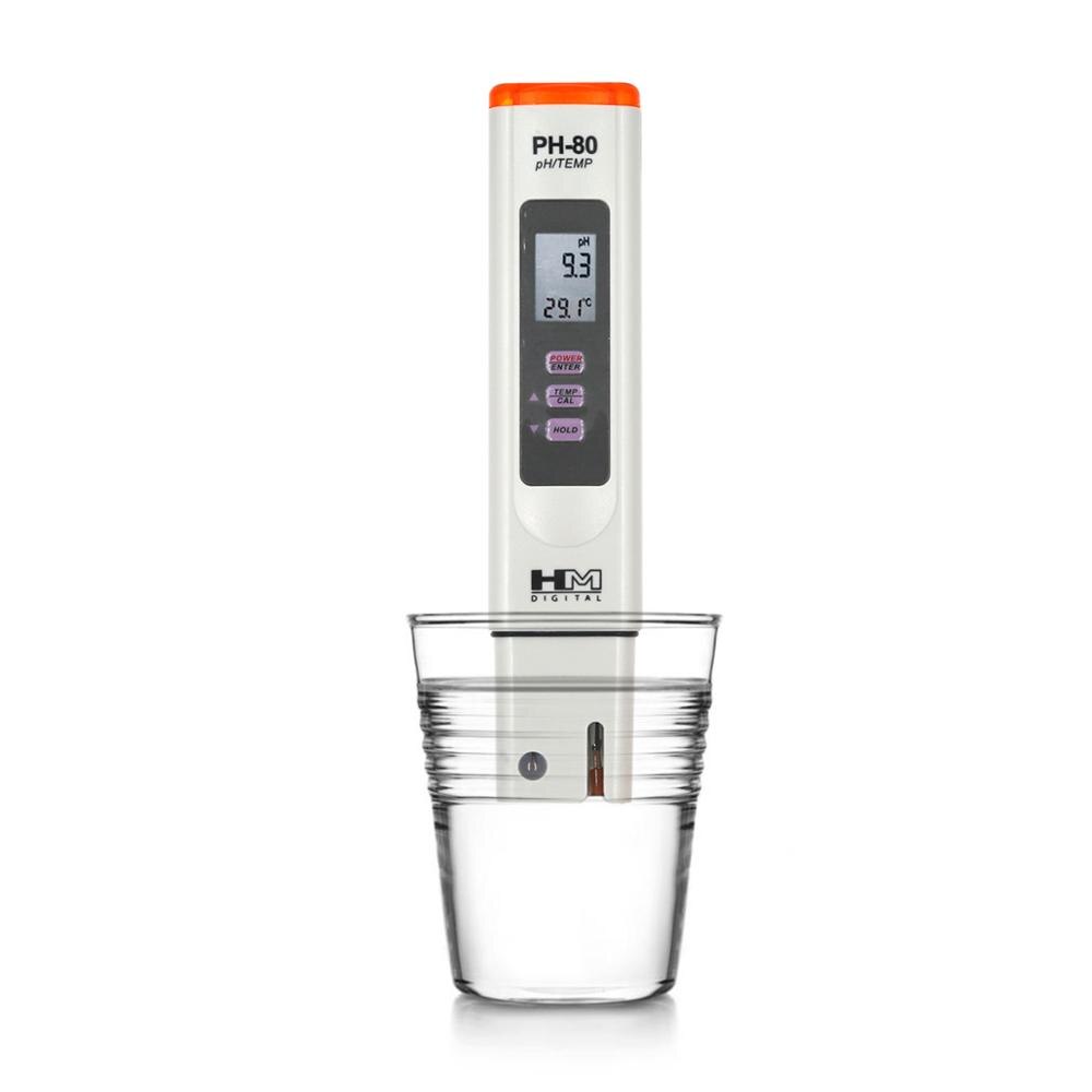 PH-80 2 in 1 ATC HM Digital pH and Temperature HydroTester with One-touch automatic digital calibration and Datahold