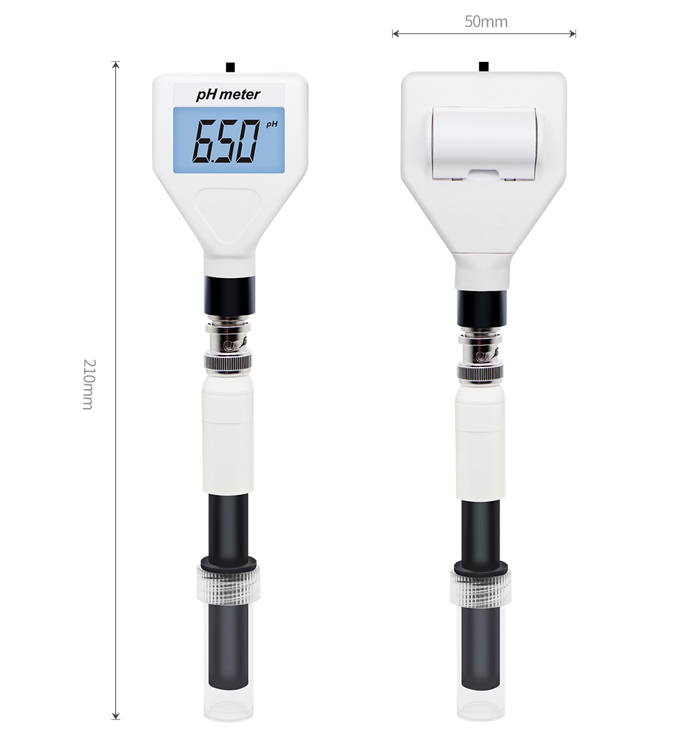 PH-98218 Skin PH Acidimeter Professional Skin PH Tester PH meter Replaceable Probe LCD Backlight for Skin Fruit Meat Cosmetics
