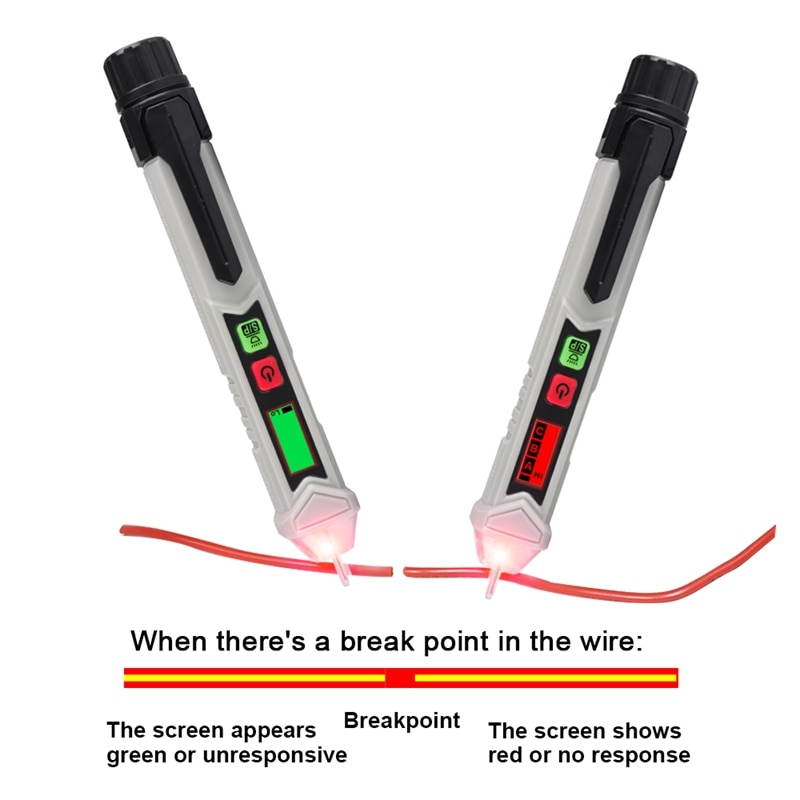 Digital Phase Sequence Detection Non-Contact Phase Sequence Zero Firewire Measuring Pen AC Voltage Alarm Detector 12V~1000V