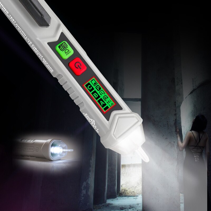 Digital Phase Sequence Detection Non-Contact Phase Sequence Zero Firewire Measuring Pen AC Voltage Alarm Detector 12V~1000V