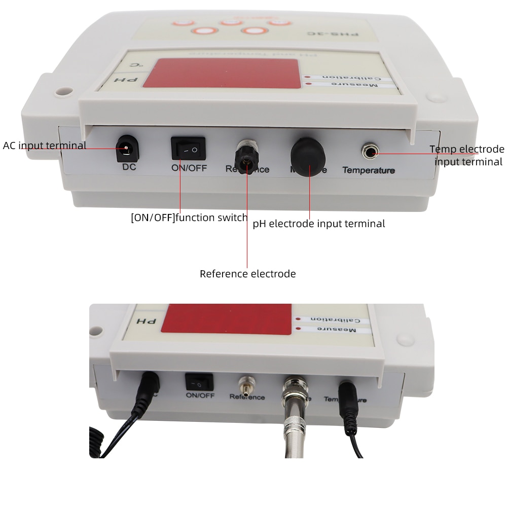 PHS-3C Multi-parameter ph meter Desktop Automatic Calibration Acidity Meter PH/Temp 2 In 1 PH Tester Water Quality Analyzer