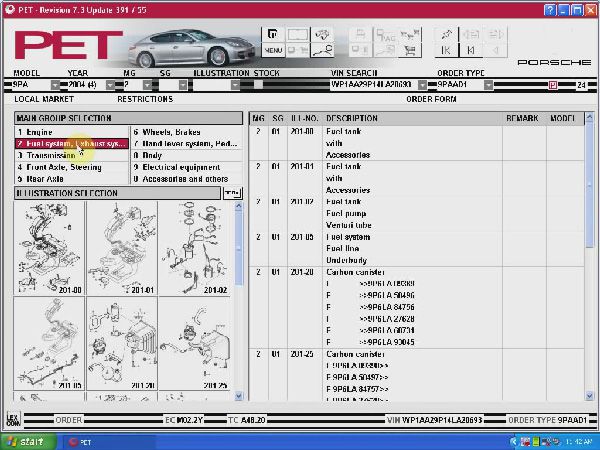 2016.04V PET 7.3 Catalog 391/55 For Porsche Multi-language Free Shipping