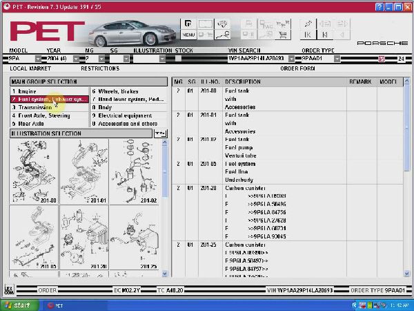 2016.04V PET 7.3 Catalog 391/55 For Porsche Multi-language Free Shipping