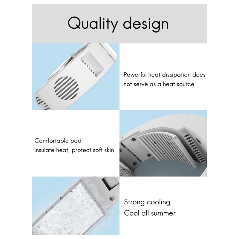 Portable Air Conditioner Neck Fan,Semiconductor Neck Cooler Air Conditioner Wearable,for Travel, Home, Office