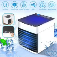 Portable Air Cooler Fan Mini USB 7 Colors Light Fan Air Conditioner Humidifier Purifier  Desktop Air Cooling Fan For Office Home