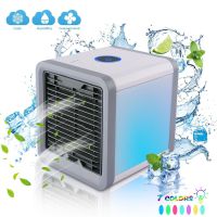 Portable Air Cooler Fan Mini USB Air Conditioner 7 Colors Light Desktop Air Cooling Fan Humidifier Purifier For Office Bedroom