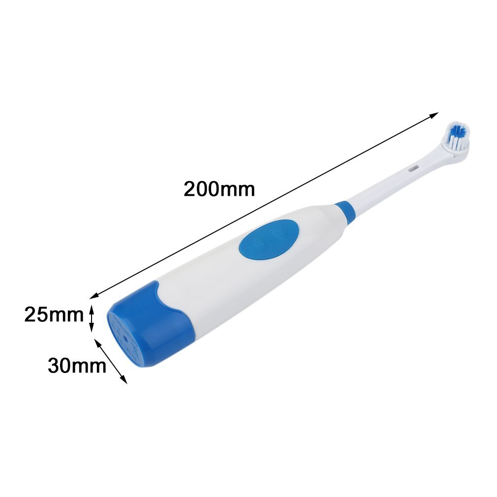 Portable Battery Electric Toothbrush Ultrasonic Sonic Rotary Electric Toothbrush Set  Whitener Teeth Brush 4 Brush Heads