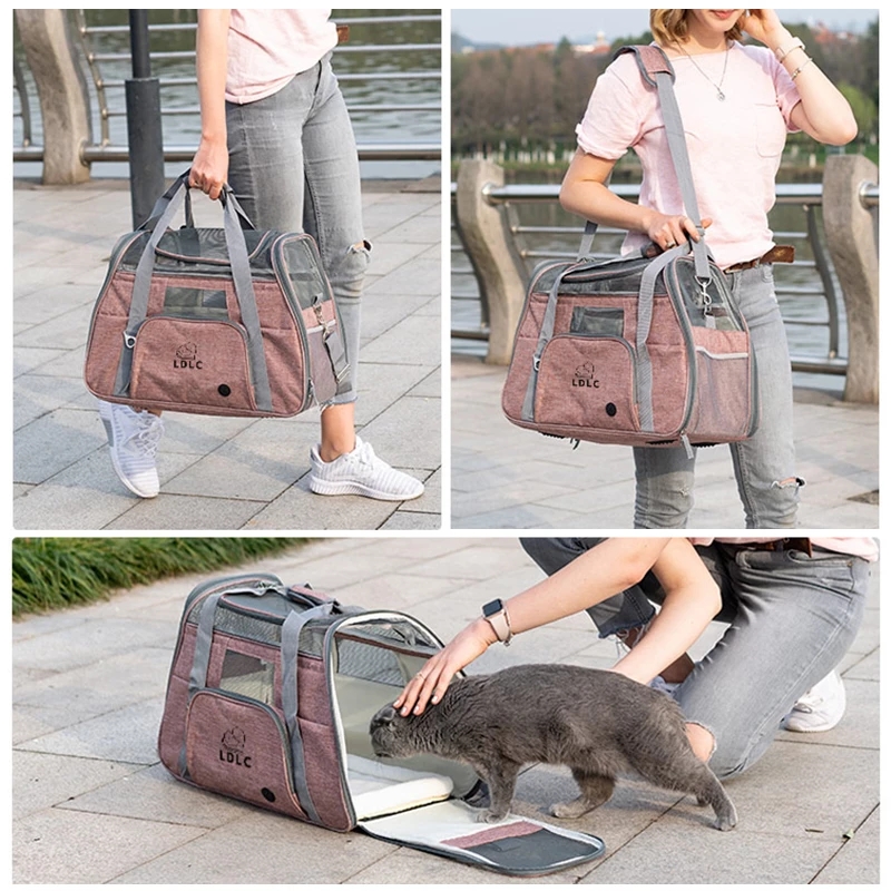 Pet Bag Portable Dog Cat Carrier Bag Pet Puppy Travel Bags Breathable Mesh Small Dog Cat Chihuahua Carrier Outgoing Pets Handbag