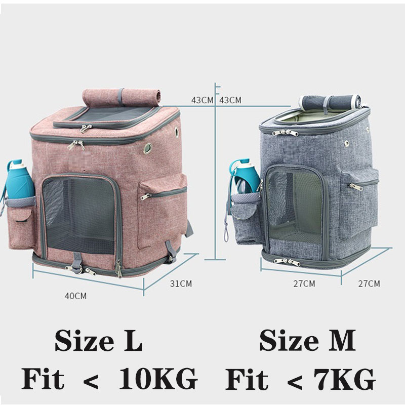 Outdoor Cat Mesh Carrier Backpack Breathable Pet Bag For Dogs Fashion Portable Dog Cat Carrier Bag Comfort Carrier for Small Medium Dog