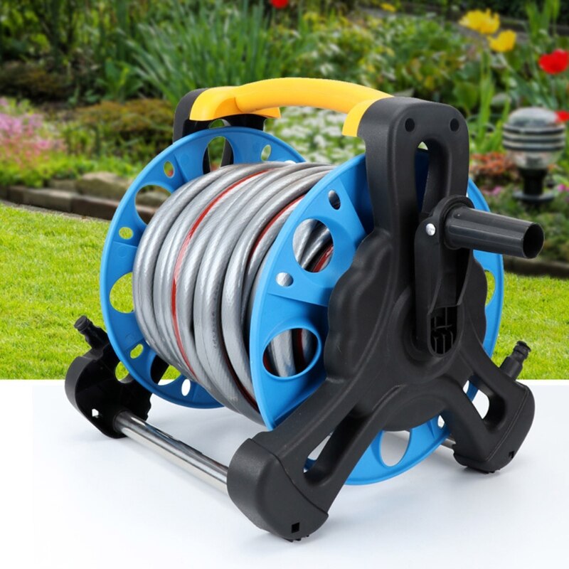 Portable Hose Pipe Reel Holder Garden Cart Water Pipe Lightweight Carrier Metal