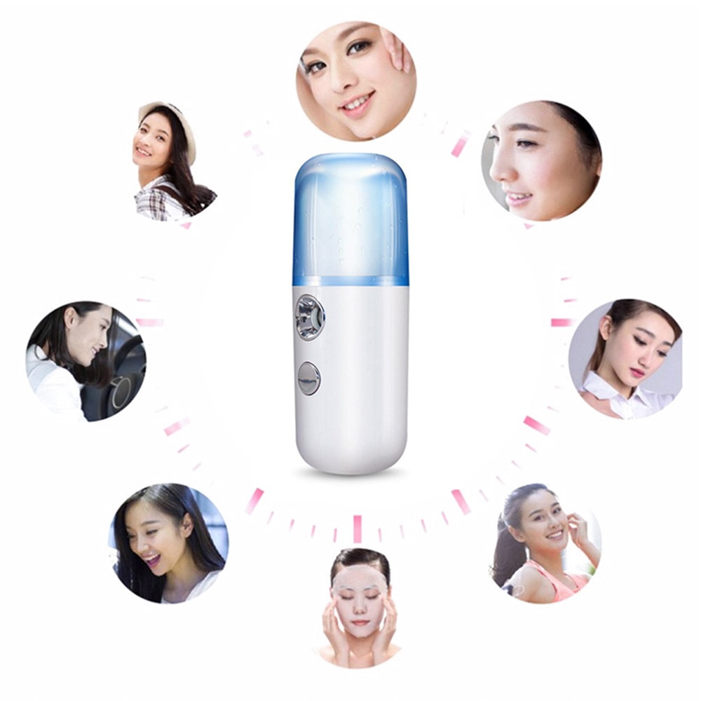 Portable Mini Nano Mist Sprayer Facial Body Nebulizer Steamer Moisturizing Skin Care Tools 30ml Face Spray Beauty Instruments