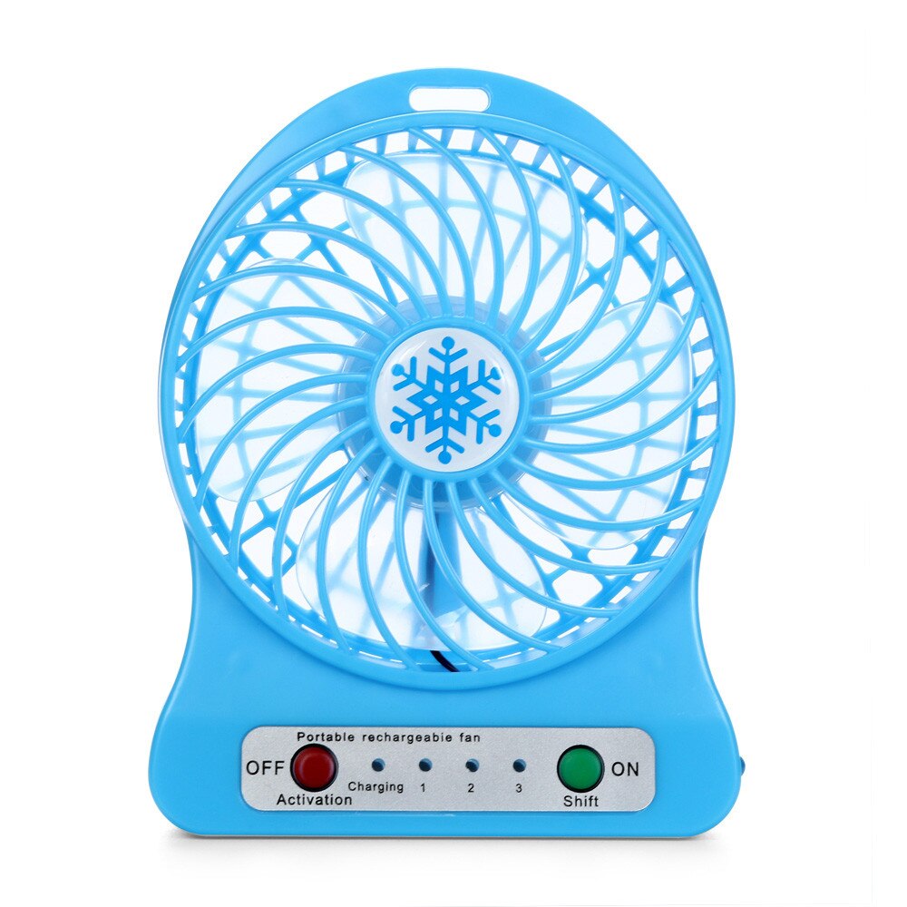 Portable Rechargeable LED Light Fan Air Cooler Mini Desk USB 18650 Battery Fan Creative Summer Air Cooler USB Fan#31