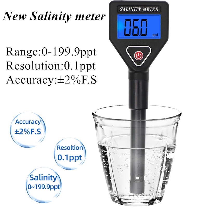 Portable Salinity Meter Salinometer Halometer Salt Gauge Salty Brine SeawaterFood Salinity Tester Salt Concentration Meter