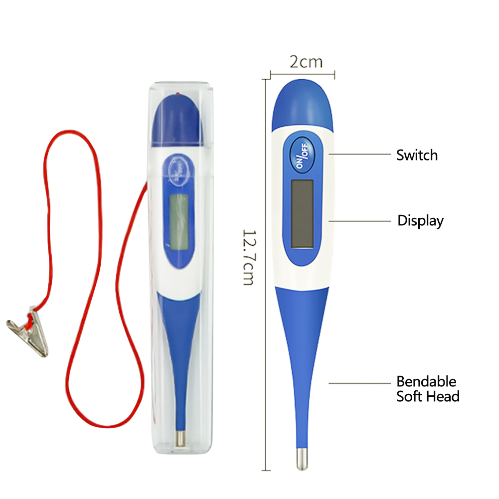 Portable Veterinary Thermometer for Farm Pig Sheep Poultry Thermometer Pet Dog Thermometer Electronic LCD Digital Thermometer