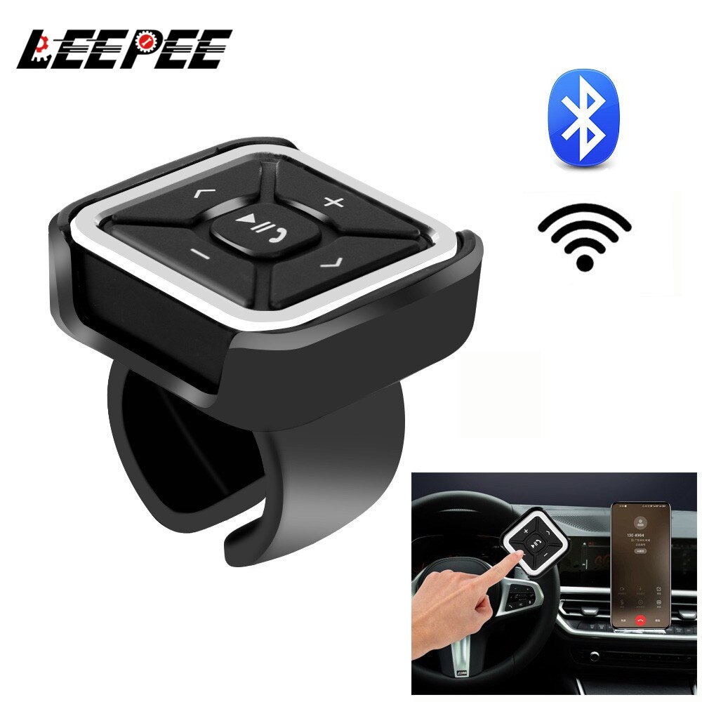 Portable Wireless Bluetooth Steering Wheel Remote Control Smartphone Control for Media MP3 Music Play for Android IOS
