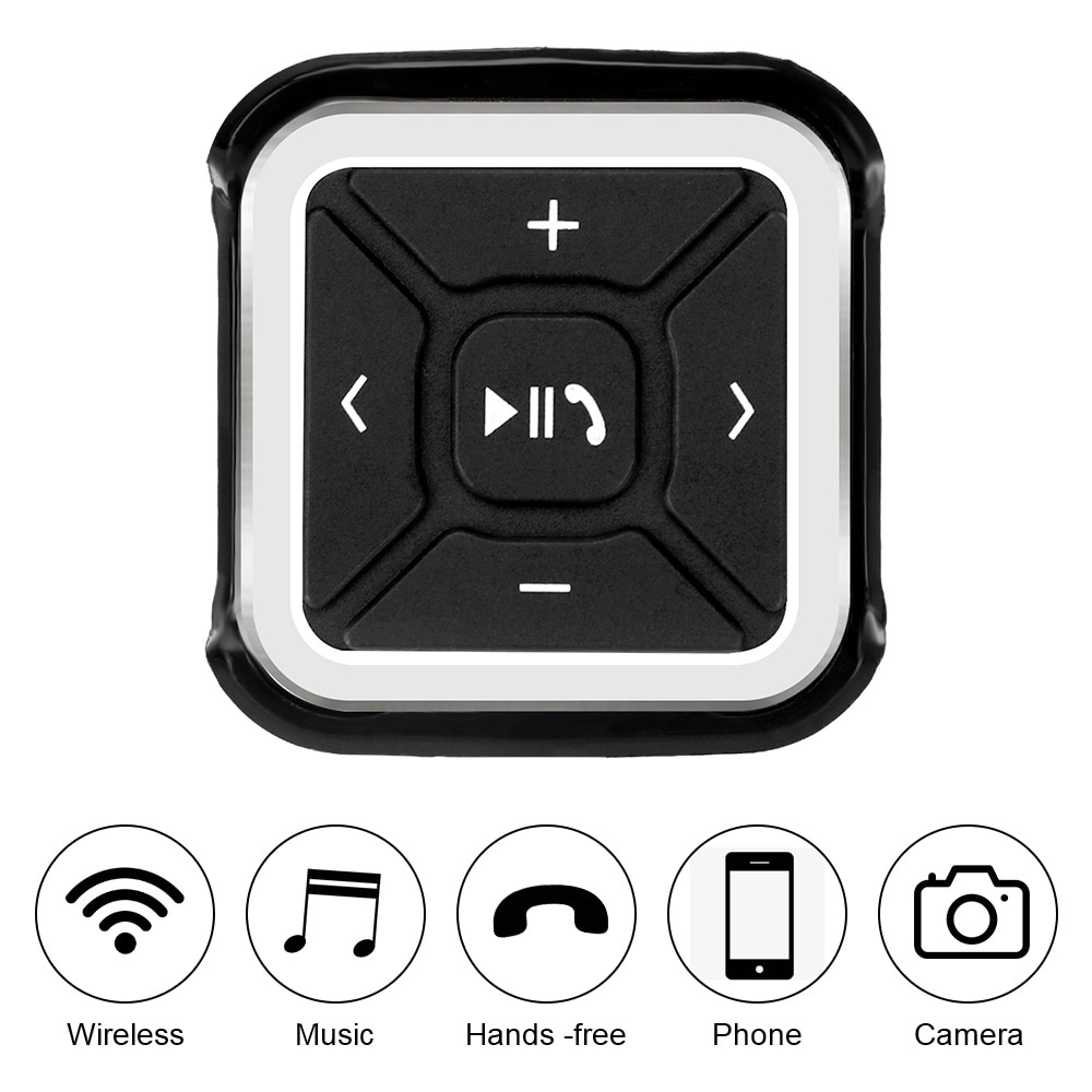 Portable Wireless Bluetooth Steering Wheel Remote Control Smartphone Control for Media MP3 Music Play for Android IOS