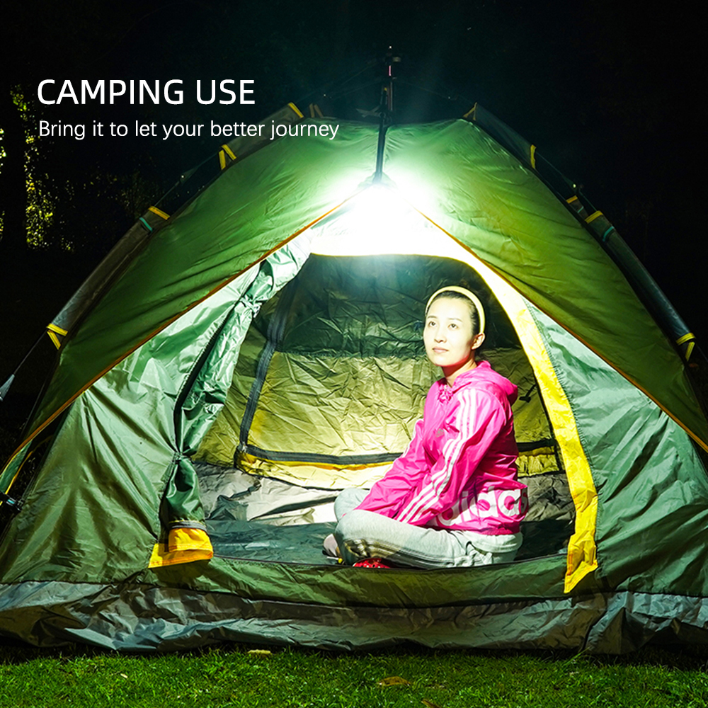 Powerful Camping Light Waterproof Tent Lamp with Hook Outdoor Fishing Lantern Repair Lamps USB Rechargeable Work Lights Torch