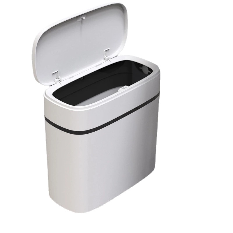 10/12/14L Press-Type Smart Trash Can Waterproof Waste Bins Household Bathroom Kitchen Trash Bag Holder Garbage Bin for Toilet
