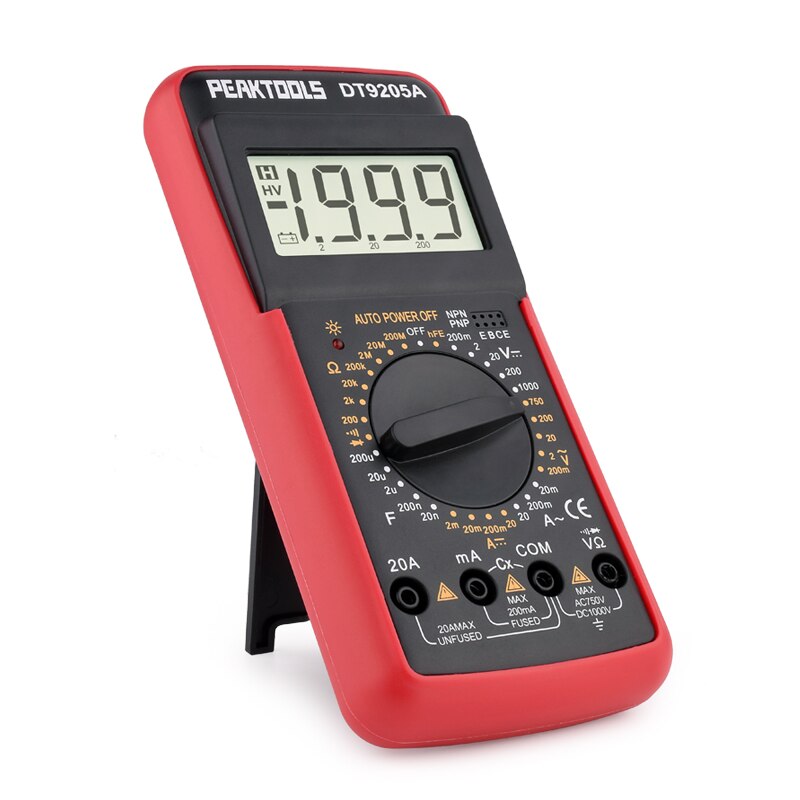 Professional Digital Multimeter DT9205A Multimeter Tester Manual Range Voltage Meter True RMS Transistor Tester Electrician Tool