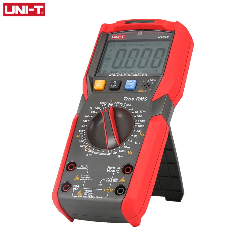 UNI-T UT89X UT89XD Professional Digital Multimeter True RMS NCV 20A Current AC DC Voltmeter Capacitance Resistance Tester