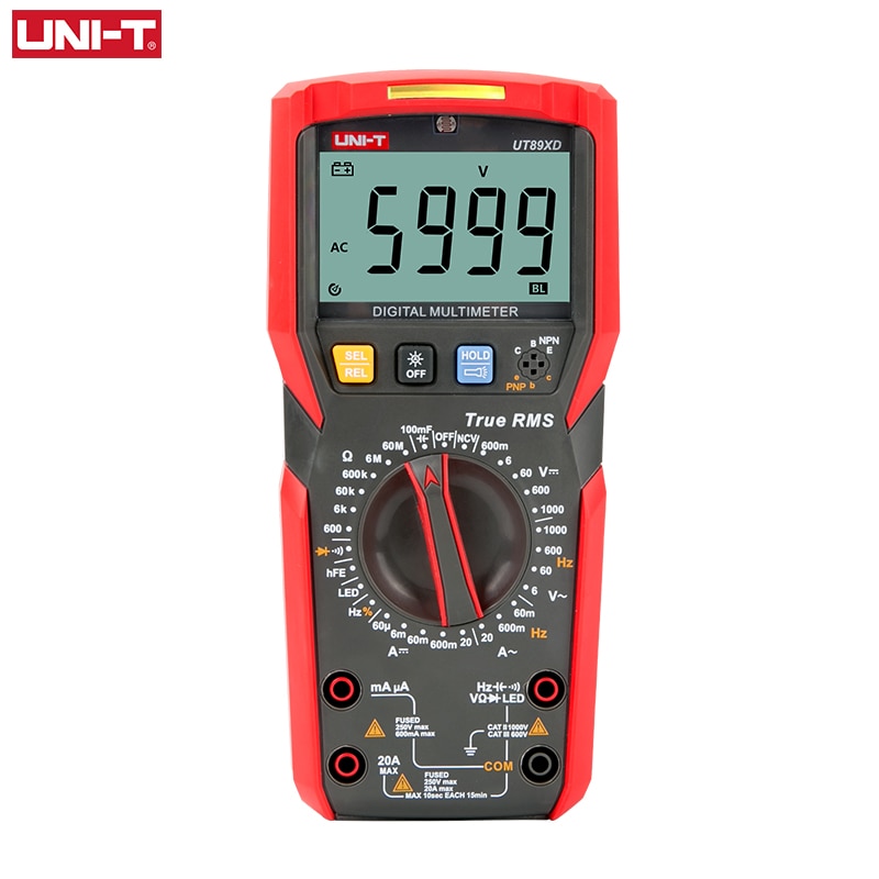 UNI-T UT89X UT89XD Professional Digital Multimeter True RMS NCV 20A Current AC DC Voltmeter Capacitance Resistance Tester