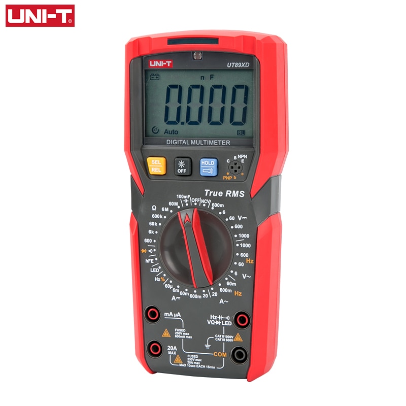 UNI-T UT89X UT89XD Professional Digital Multimeter True RMS NCV 20A Current AC DC Voltmeter Capacitance Resistance Tester