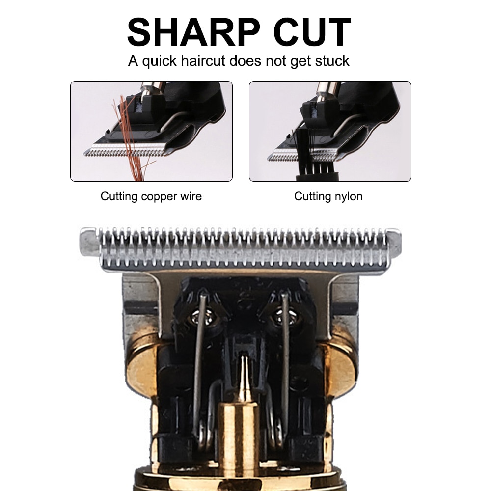 Professional Hair Clipper Mower Electric Hair Trimmer Sculpture USB Rechargeable Cordless Barber Hair Cutting Machine For Men