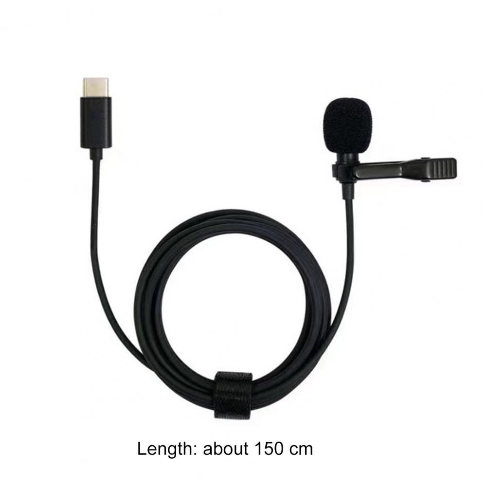 Professional Microphone 3.5mm Dual Head Tie Clip on Mic Lapel Mini Microphone For PC Laptop Mobile Phone Portable