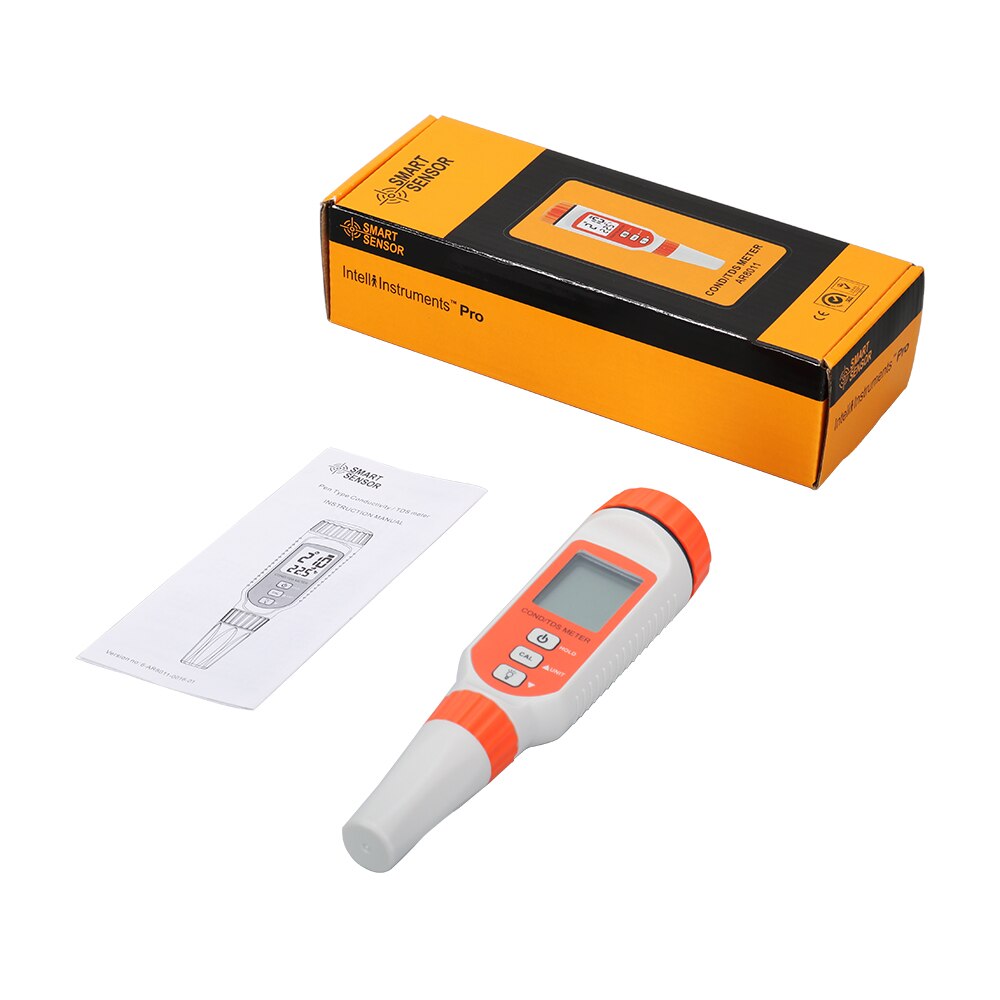 AR8011 Professional Water Quality Tester 3 in 1 Pen Conductivity Meter TDS / COND TEMP Analyzer Total Dissolved Solid Temperature tool