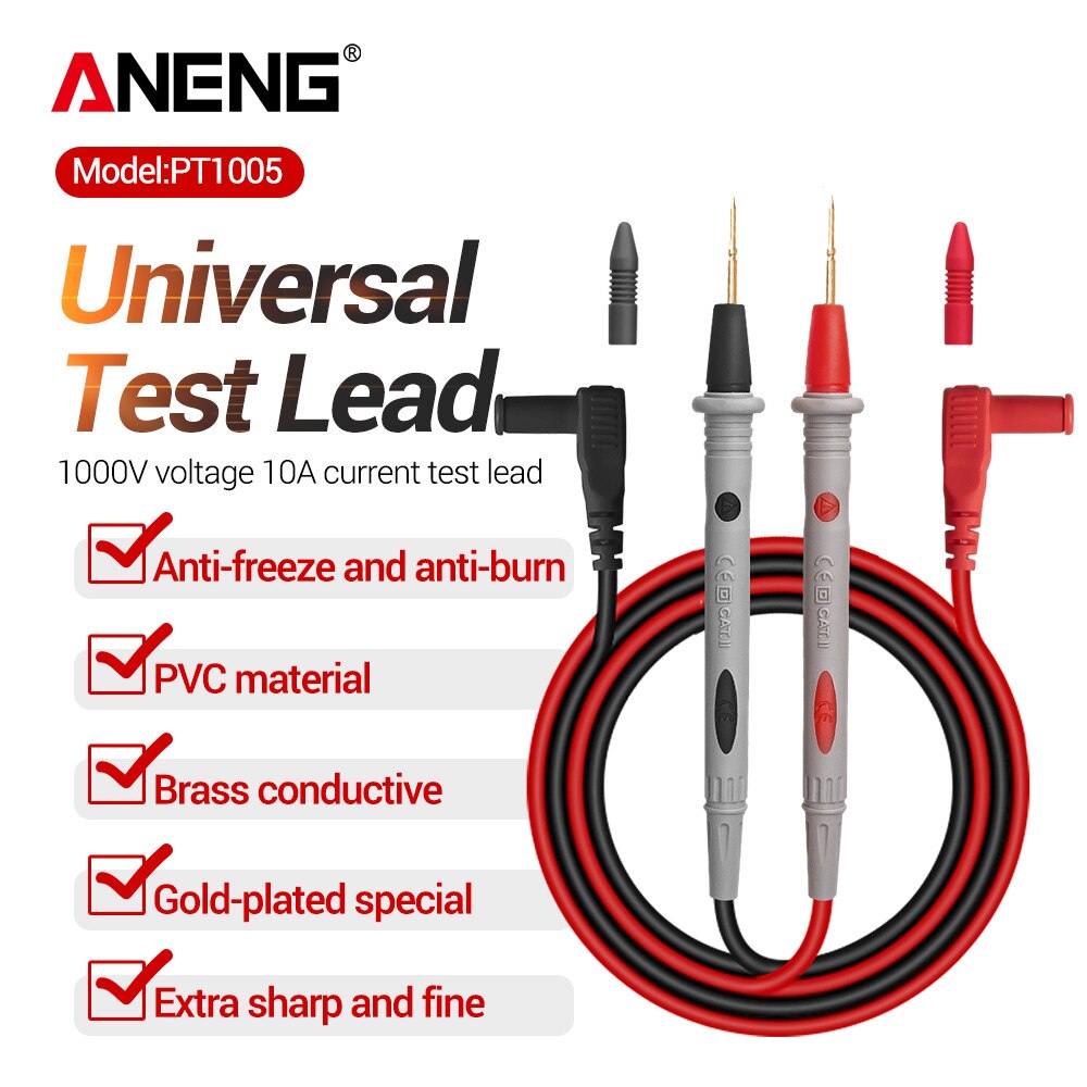 ANENG PT1005 1000V 10A Universal Digital Multimeter Probe Test Pin Needle Tip Multi Meter Tester Probe Wire Pen Cable