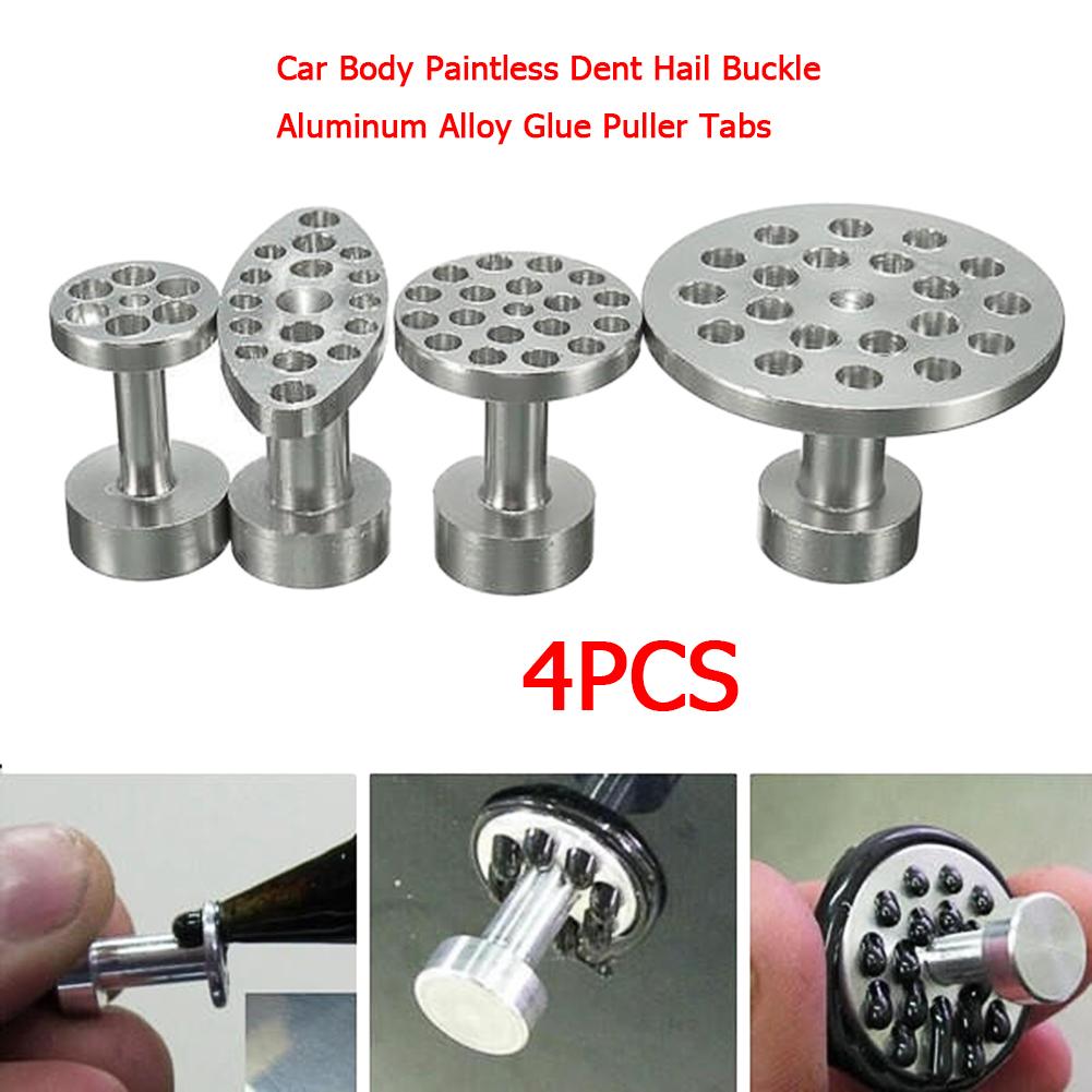 4pcs Car Body Paintless Dent Hail Buckle ​Aluminum Alloy ​Glue Puller Tabs Paint Dent Repair Tool Automobiles Parts  Accessories