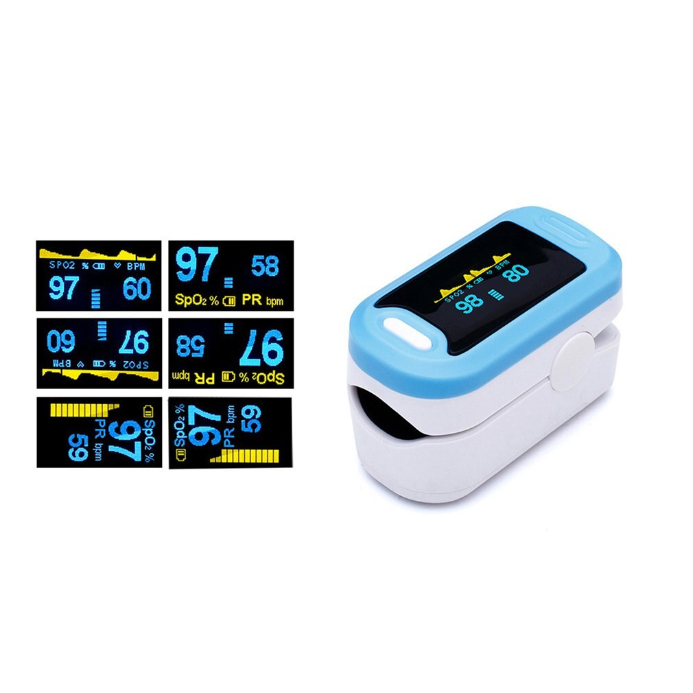 Oximetro Pulse Oximeter Fingertips Blood oxygen Oximeter Saturation Heart Rate Monitoring LED Color Screen Blood Oxygen Monitors