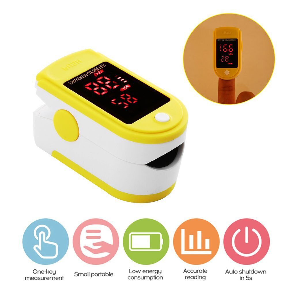 Oximeter LCD Color Screen Pulse Oximeter Saturation Monitor Portable Oxygen Sensor Home Clip Fingertip Oximeter