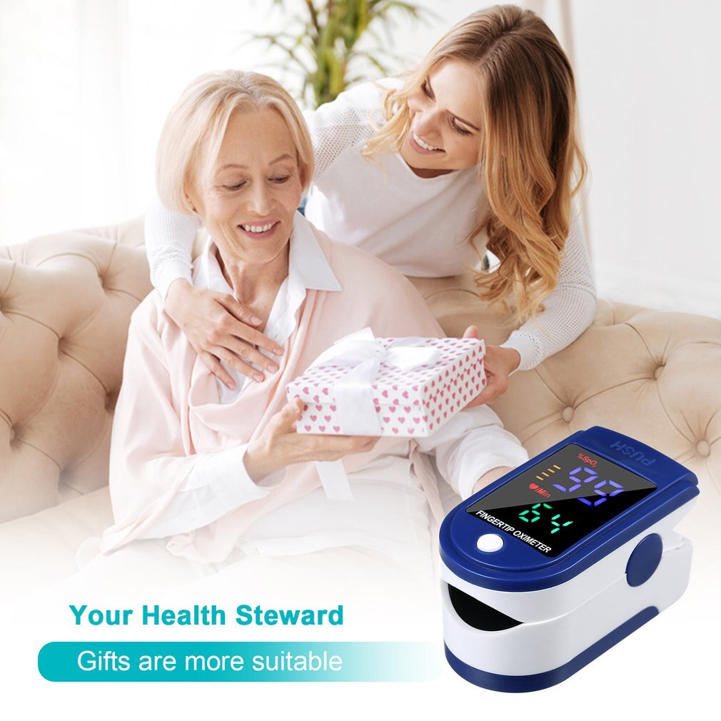 4-color LED Color Screen Finger Clip Heartbeat Pulse Oximeter Portable Heart Rate Spo2 Monitor Blood Oxygen Meter Sensor