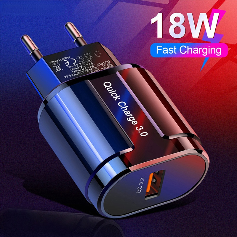 Quick Charge QC 3.0 USB US EU Charger Universal Mobile Phone Charger Wall Fast Charging Adapter For iPhone Samsung Xiaomi