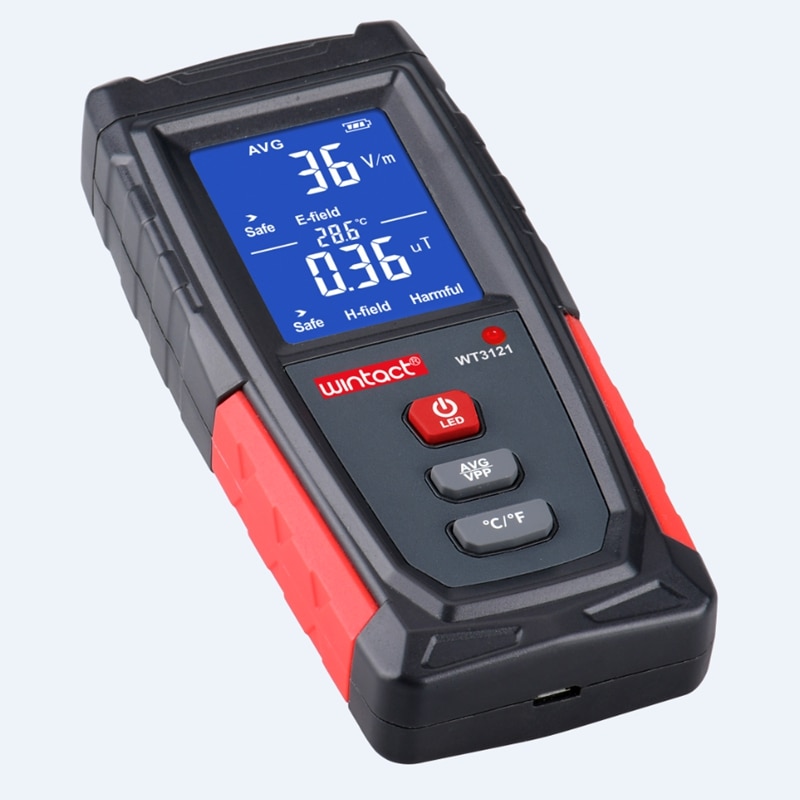WT3121 Radiation Dosimeter With Two Uses Electric Field and Magnetic Field Radiation Tester Electromagnetic Geiger Counters EMF Meter