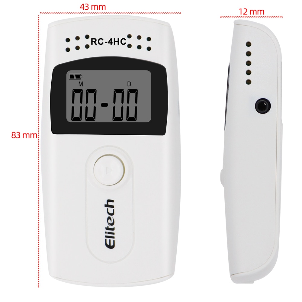 RC-4HC Temperature Humidity Data Logger Digital USB Data Logger Built-in NTC Sensor High Precision Thermometer Data Logger