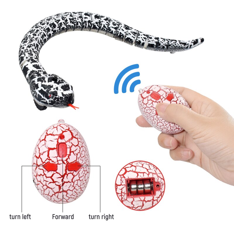 RC Animal Infrared Remote Control Snake with Egg Rattlesnake Kids Electric Toy Trick Mischief Toys Children Funny Novelty Gift