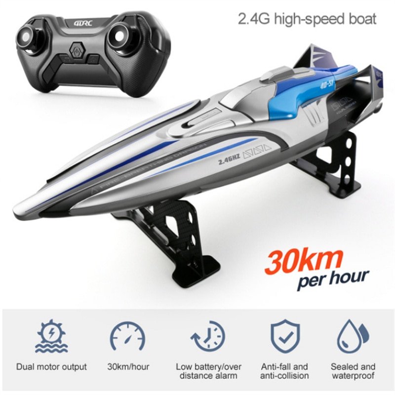 30 KM/H RC Boat High Speed Racing Speedboat Remote Control Ship Endurance 25 Minutes Water Game Kids Toys Children Gifts For Boy